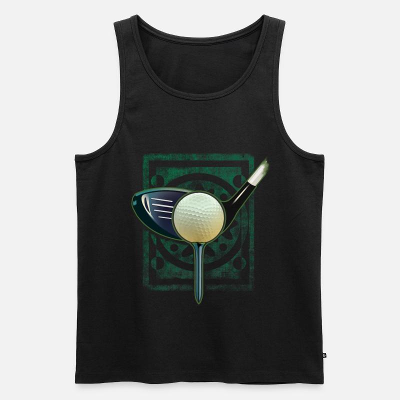 Golf - Männer Premium Bio Tank Top - Schwarz