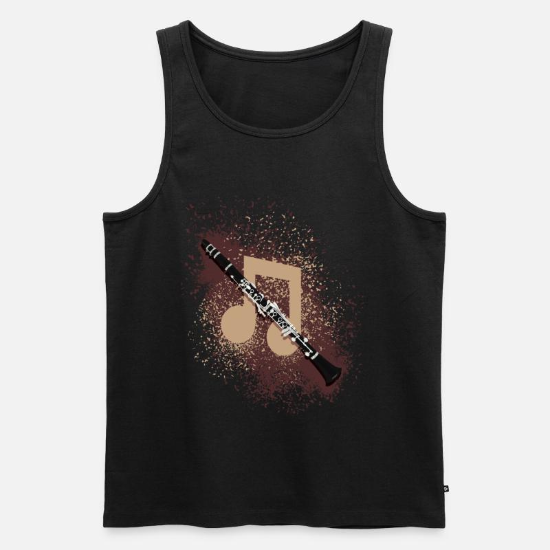 Klarinette - Männer Premium Bio Tank Top - Schwarz