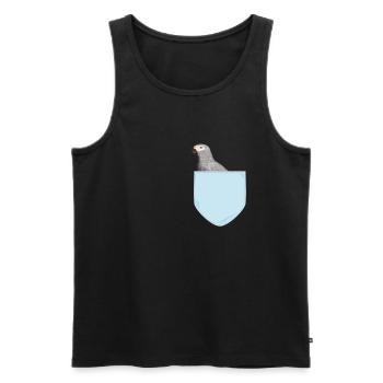 Vogelbeobachter Vogelhalter Taube in einem Taschenvogel - Männer Premium Bio Tank Top - Schwarz - Vorne - Michal (187cm)