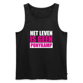 Paroles drôles: Het Leven est génial Ponykamp - Débardeur bio Premium Homme - noir - Devant - Michal (187cm)