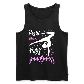 Das Ist Mein Handstand Shirt - Männer Premium Bio Tank Top - Schwarz - Vorne - AI Model Male 178 light (178cm)