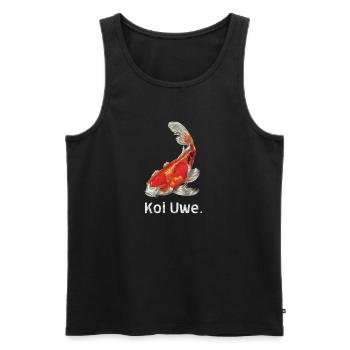 Koi Uwe T-Shirt für einen Kai Uwe - Männer Premium Bio Tank Top - Schwarz - Vorne - Michal (187cm)