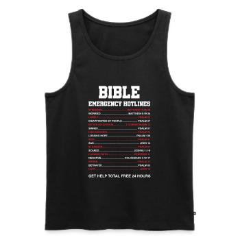 Christian Religion Dieu Christianisme Jésus cadeau - Débardeur bio Premium Homme - noir - Devant - AI Model Male 178 light (178cm)