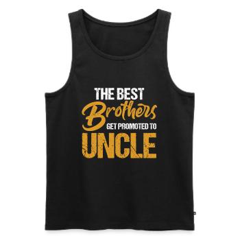 Les meilleurs frères promus au cadeau de l'oncle - Débardeur bio Premium Homme - noir - Devant - AI Model Male 178 light (178cm)