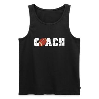 Coach Rugby Funny Quote Gift - Débardeur bio Premium Homme - noir - Devant - Michal (187cm)