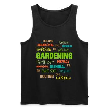 Jardinage Plantation Jardinage Jardinier cadeau - Débardeur bio Premium Homme - noir - Devant - Michal (187cm)