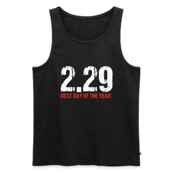 2 29 Best Day of the Year February 29 Gift - Men's Premium Organic Tank Top - black - Front - AI Model Male 178 light (178cm)