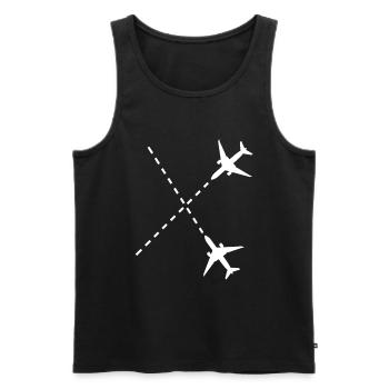 Avion pilote de drone avion cadeau - Débardeur bio Premium Homme - noir - Devant - Michal (187cm)