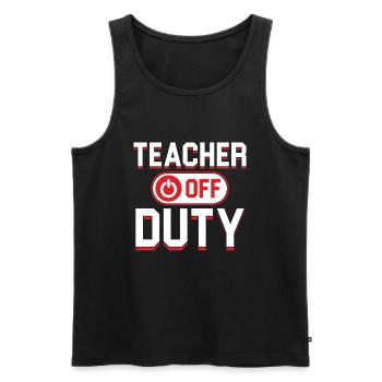 Cadeau d'école d'enseignement hors service - Débardeur bio Premium Homme - noir - Devant - AI Model Male 178 light (178cm)