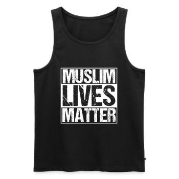 Muslim Allah Islam Mosque Hajj Islamic Reigion - Men's Premium Organic Tank Top - black - Front - AI Model Male 178 light (178cm)