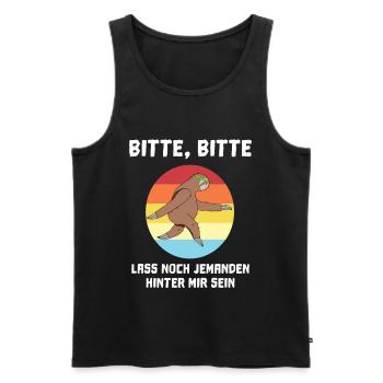 Marathon Laufen Faultier - Männer Premium Bio Tank Top - Schwarz - Vorne - Michal (187cm)