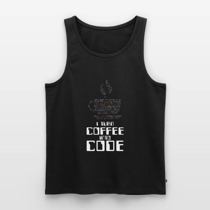 Je transforme le café en cadeau HTML de codage de codeur de code Débardeur bio Premium Homme