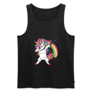 Paintball Unicorn Paintball Player Paintball - Men's Premium Organic Tank Top - black - Front - AI Model Male 178 light (178cm)