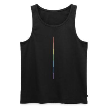 LGBT Regenbogen dezent Gay - Männer Premium Bio Tank Top - Schwarz - Vorne - AI Model Male 178 light (178cm)