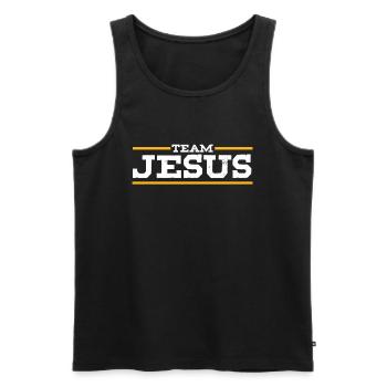 Équipe Jésus Christ Christianisme Religion catholique - Débardeur bio Premium Homme - noir - Devant - Michal (187cm)