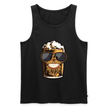 Beer Mug Beard Lunettes de soleil Beer Lover Brewing Gift - Débardeur bio Premium Homme - noir - Devant - Michal (187cm)