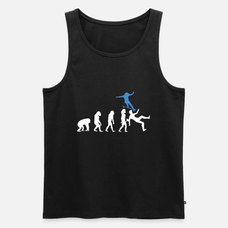 Skateboarder Evolution Skateboard Skateboarding - Débardeur bio Premium Homme - noir