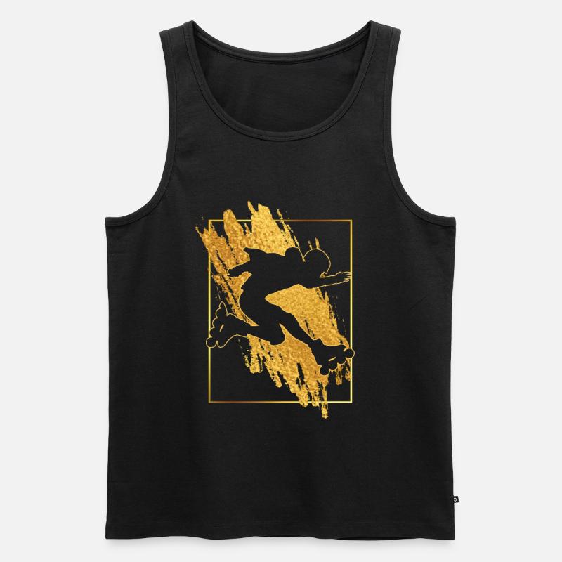 Inline Skater Rollerblading Rollschuhe - Männer Premium Bio Tank Top - Schwarz