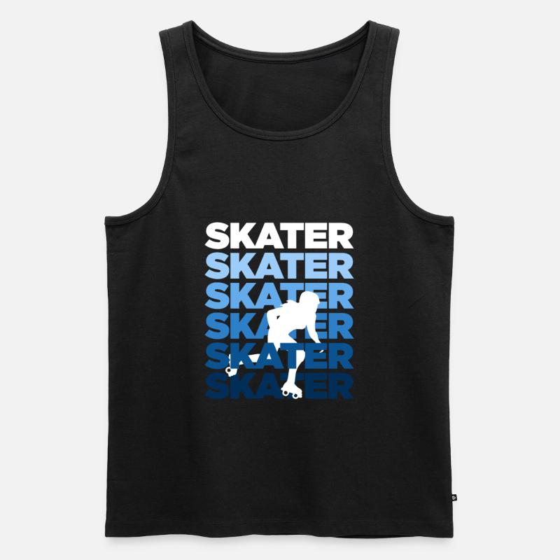 Skater Inline Skating Rollerblading Rollschuhe - Männer Premium Bio Tank Top - Schwarz
