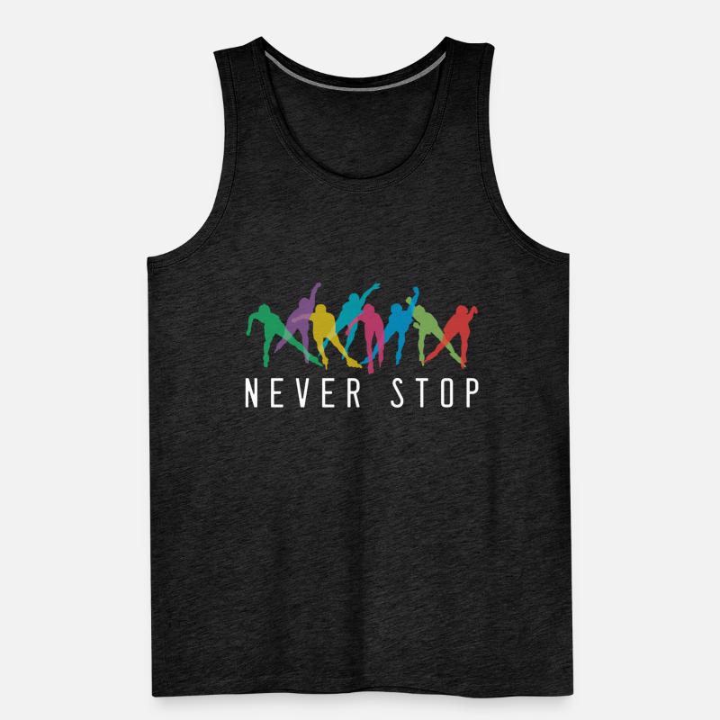 Never Stop Inline Skating Rollerblading Roller Männer Premium Bio Tank Top