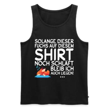 Fuchs Schlaf Sprüche Nachthemd Geschenk - Männer Premium Bio Tank Top - Schwarz - Vorne - Michal (187cm)