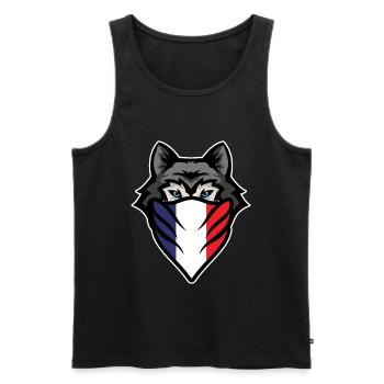 Sibirische Husky Frankreich Flagge Wolf Hund Besitzer Haustier Geschenk - Männer Premium Bio Tank Top - Schwarz - Vorne - Michal (187cm)