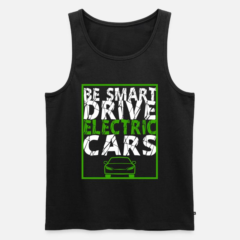Be Smart Drive Elektroautos ECar Strom Geschenk - Männer Premium Bio Tank Top - Schwarz
