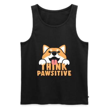 Pensez Pawsitive Shiba Inu Dog Pet Animal Gift - Débardeur bio Premium Homme - noir - Devant - Michal (187cm)