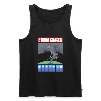 Storm Chaser Hurricane Meteorology Tornado Gift - Men's Premium Organic Tank Top - black - Front - Michal (187cm)