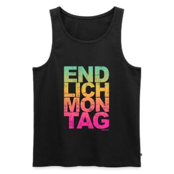 Endlich Montag - Lustige Sprüche Arbeiten Job - Männer Premium Bio Tank Top - Schwarz - Vorne - Michal (187cm)