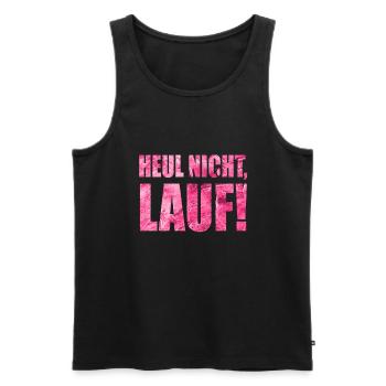 Heul nicht, Lauf! - Laufen, Joggen, Sport, Rennen - Männer Premium Bio Tank Top - Schwarz - Vorne - AI Model Male 178 light (178cm)