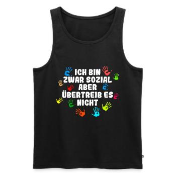 Sozialassistent Sozialassistentin Spruch Geschenk - Männer Premium Bio Tank Top - Schwarz - Vorne - Michal (187cm)