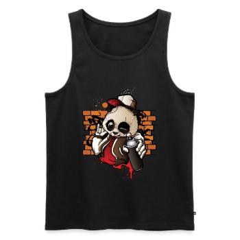 Coole Hip Hop Panda Hiphop Graffiti Spray Paint - Männer Premium Bio Tank Top - Schwarz - Vorne - AI Model Male 178 light (178cm)