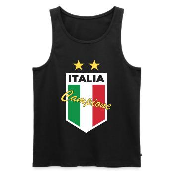Italy Campione Football Jersey Gift - Men's Premium Organic Tank Top - black - Front - Michal (187cm)