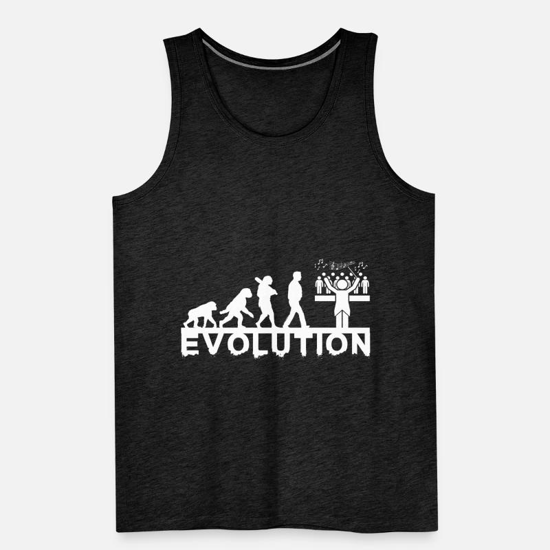 Chorleiter Evolution Chor Chormusik Geschenk Männer Premium Bio Tank Top