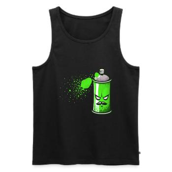 Cool Graf Artist Street Typography Dessin - Débardeur bio Premium Homme - noir - Devant - Michal (187cm)
