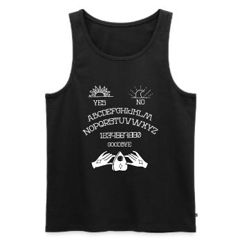 Planche Ouija Sorcellerie Wicca Spooky - Débardeur bio Premium Homme - noir - Devant - AI Model Male 178 light (178cm)