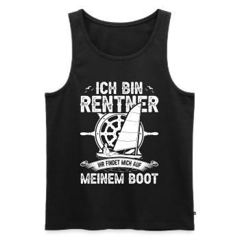 Segeln Segler Segelboot Rentner - Männer Premium Bio Tank Top - Schwarz - Vorne - Michal (187cm)