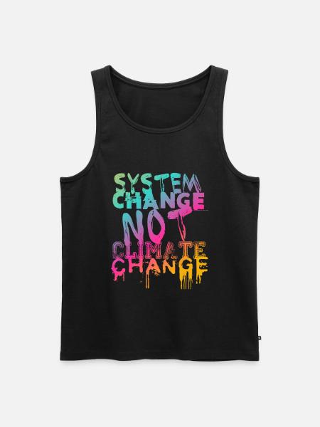 System Change - not Climate Change - Men's Premium Organic Tank Top - black