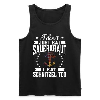 German-Americans - DNA Anchor - Men's Premium Organic Tank Top - black - Front - AI Model Male 178 light (178cm)