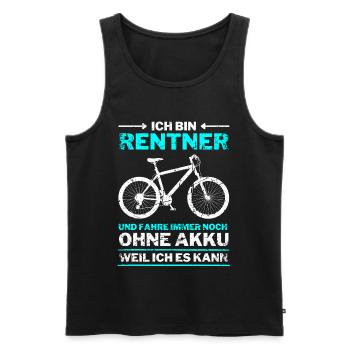 Rentner 2022 Rente Ruhestand Fahrradfahrer - Männer Premium Bio Tank Top - Schwarz - Vorne - Michal (187cm)