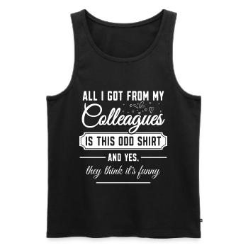 Farewell gift colleagues Job change - Men's Premium Organic Tank Top - black - Front - Michal (187cm)
