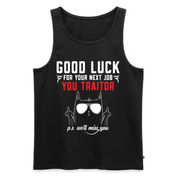 Abschiedsgeschenk Kollegen Jobwechsel - Männer Premium Bio Tank Top - Schwarz - Vorne - Michal (187cm)