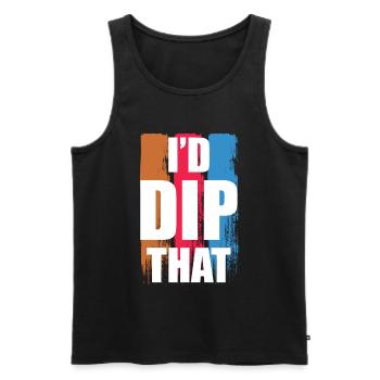 I’d Dip That - Joueur de Dodgeball - Débardeur bio Premium Homme - noir - Devant - Michal (187cm)