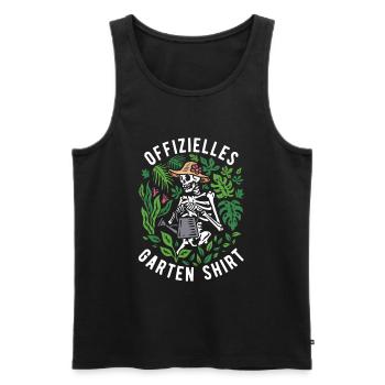 Lustiger Garten Spruch Offizielles Garten Buddel - Männer Premium Bio Tank Top - Schwarz - Vorne - Michal (187cm)