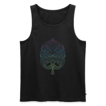 Spiritual Monstera Yoga Meditation Monstera Leaf - Men's Premium Organic Tank Top - black - Front - AI Model Male 178 light (178cm)