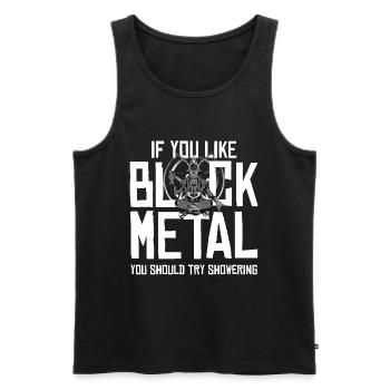 Drôle de Heavy Metal - Débardeur bio Premium Homme - noir - Devant - Michal (187cm)