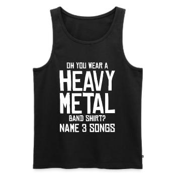 Drôle de heavy metal - Débardeur bio Premium Homme - noir - Devant - Michal (187cm)