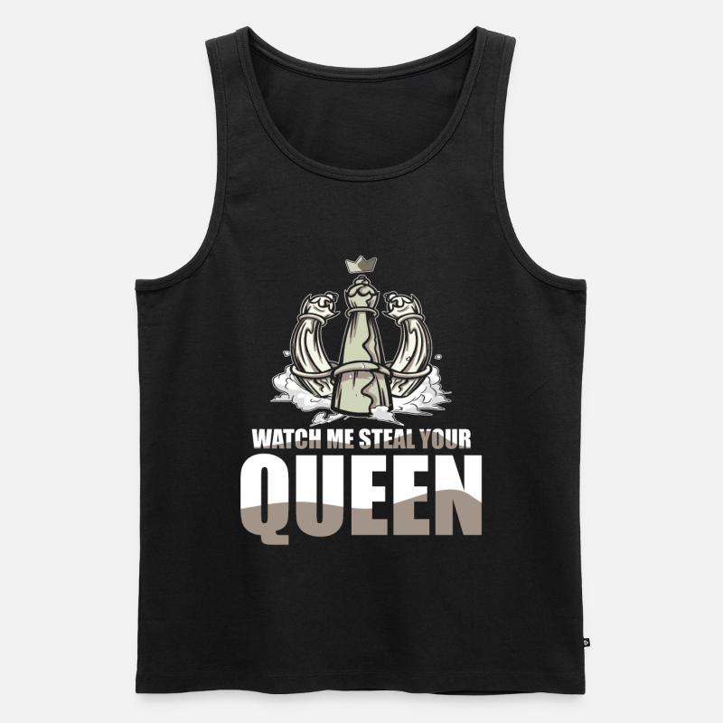 Funny Chess Player - Männer Premium Bio Tank Top - Schwarz