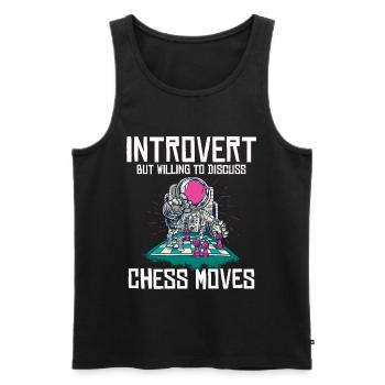 Funny Chess Player - Männer Premium Bio Tank Top - Schwarz - Vorne - Michal (187cm)
